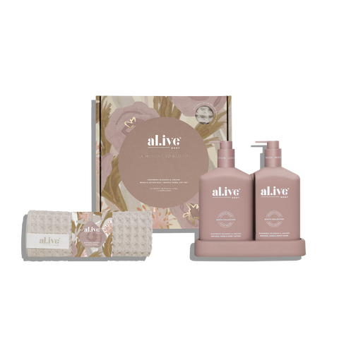 Al.ive - Raspberry Blossom & Juniper - Waffle Towel Set